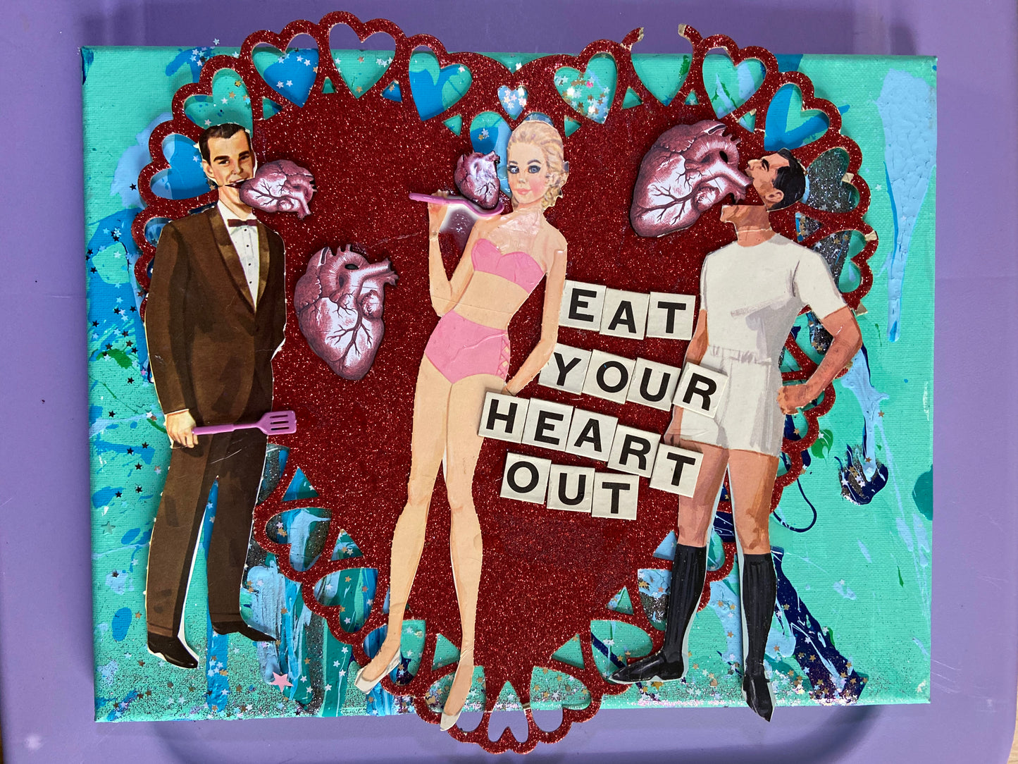 Eat Your Heart Out {Original Collage}