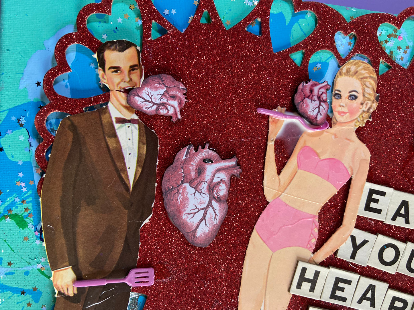 Eat Your Heart Out {Original Collage}