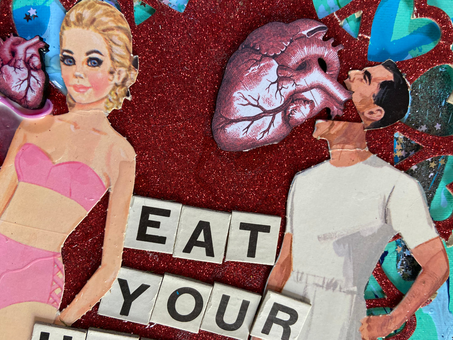 Eat Your Heart Out {Original Collage}