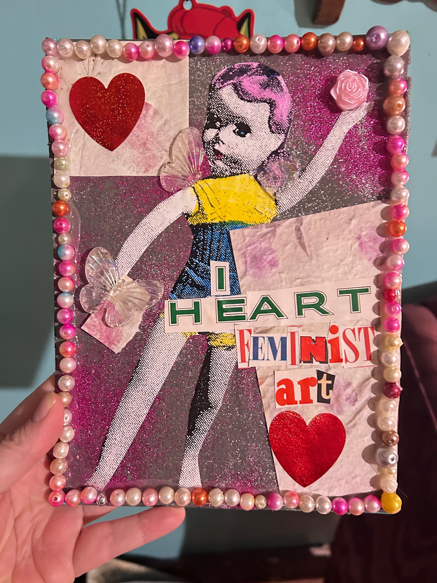 I heart Feminist Art {Original Collage}