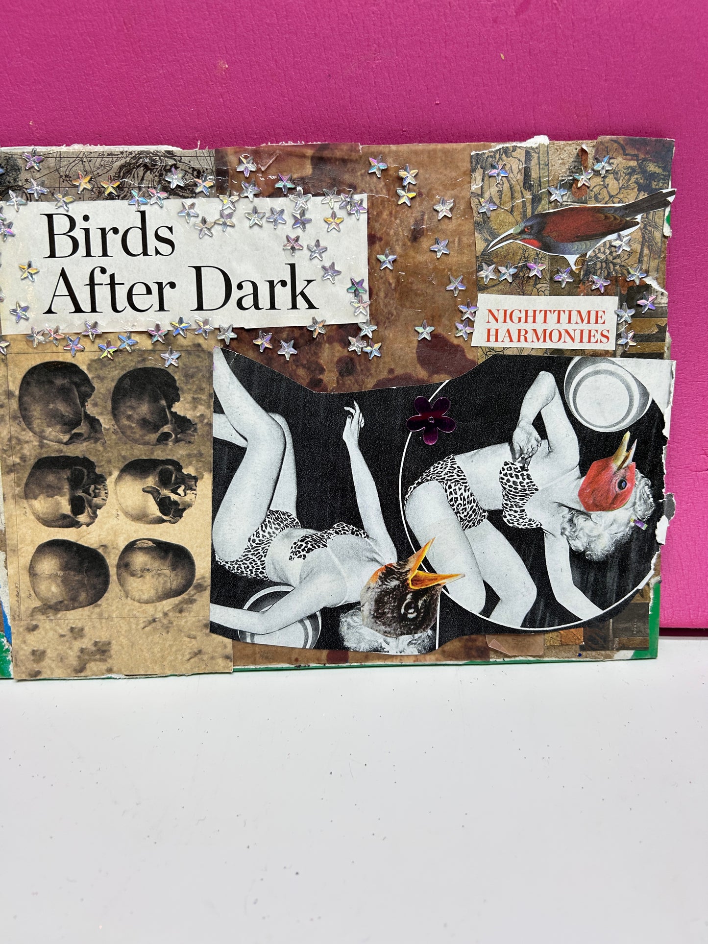 Birds After Dark {Original Collage}