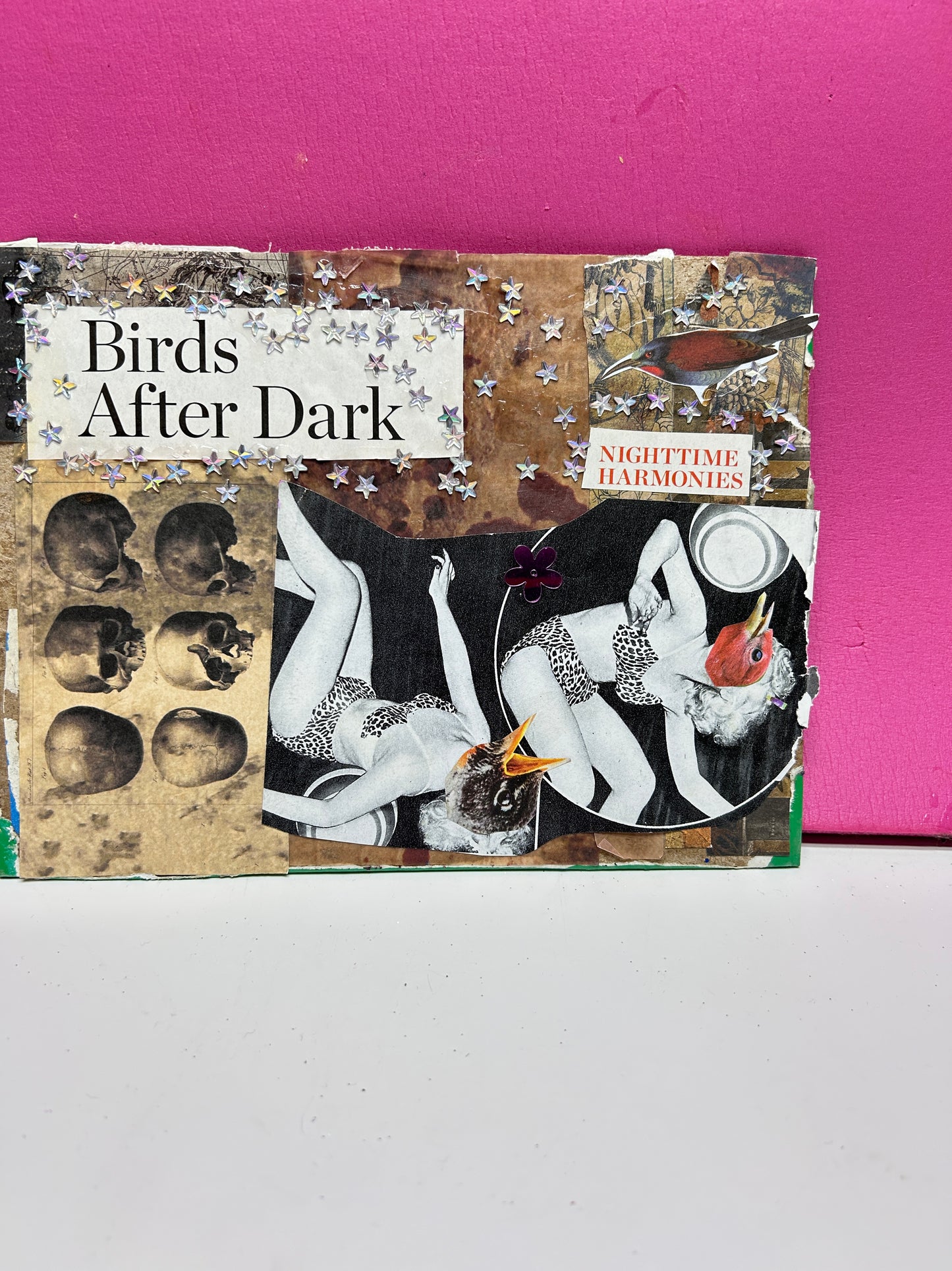 Birds After Dark {Original Collage}