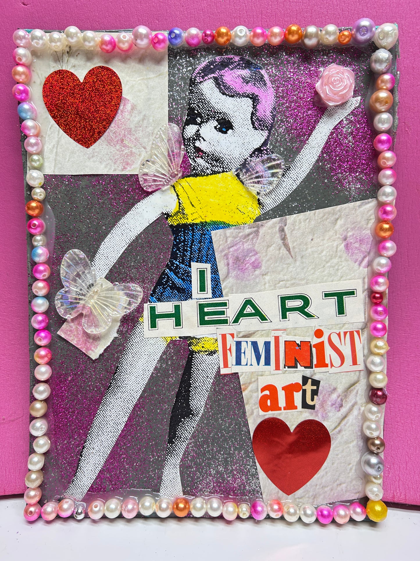 I heart Feminist Art {Original Collage}