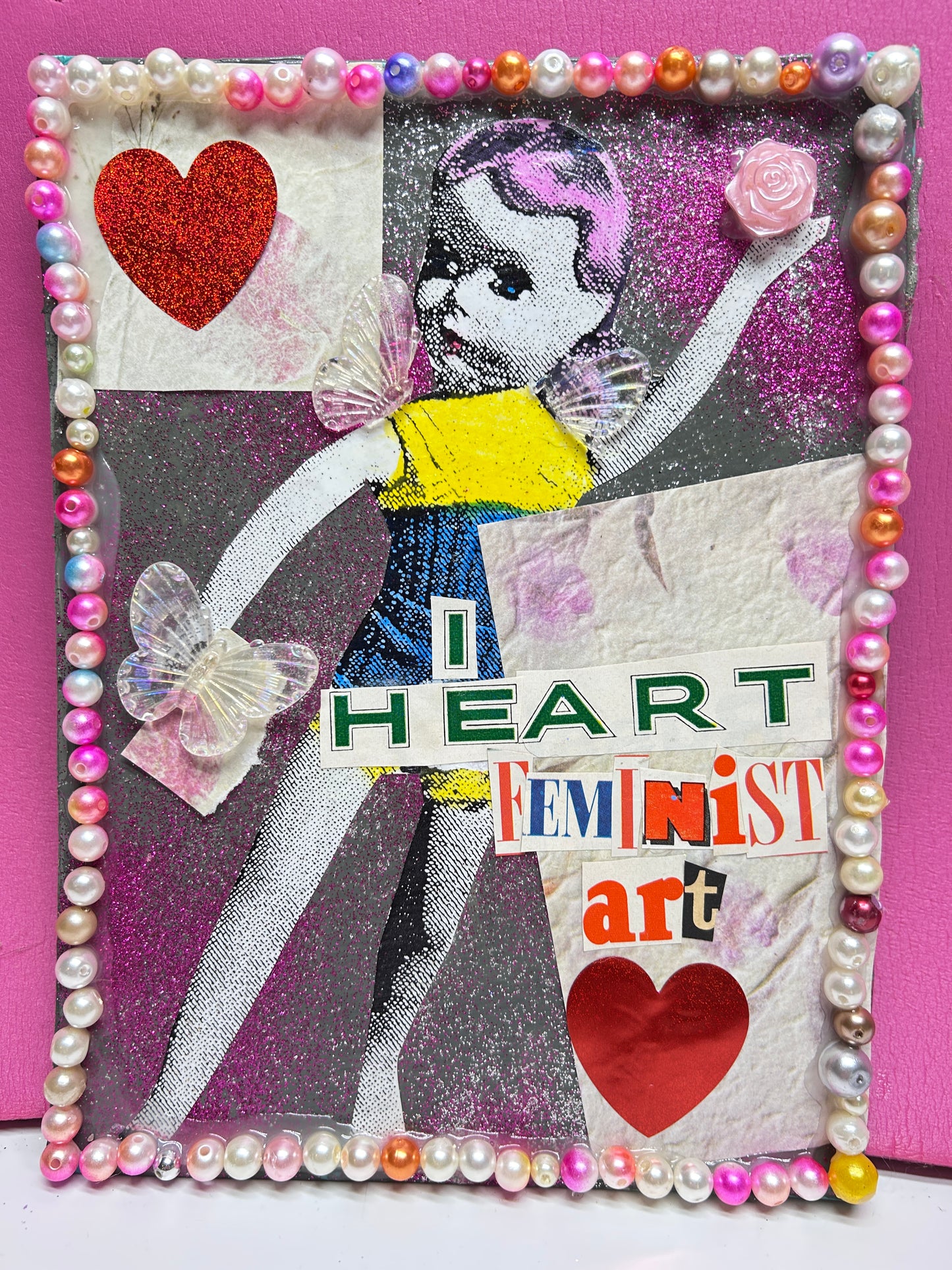 I heart Feminist Art {Original Collage}