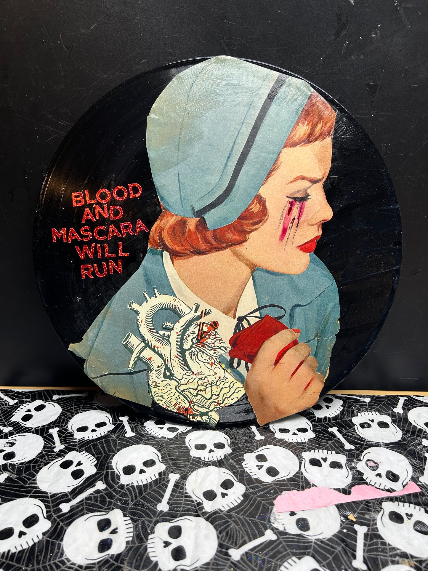 Blood and Mascara will run {Original Collage}