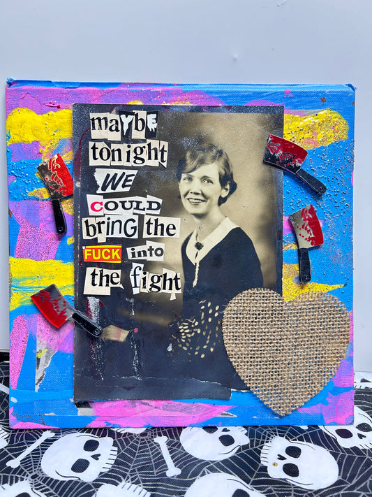 "The Fight" {Original Collage}