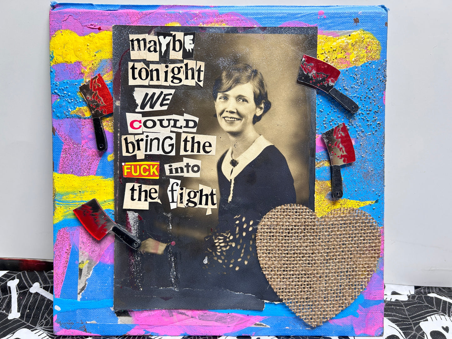 "The Fight" {Original Collage}