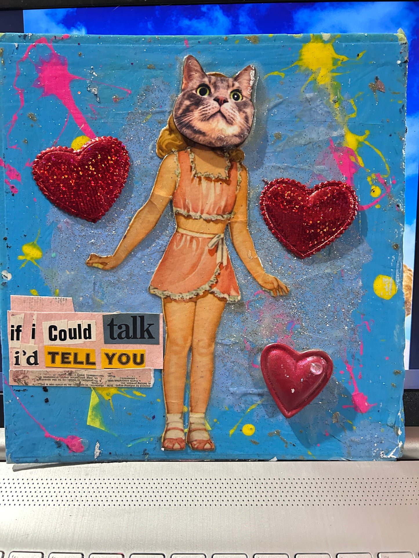 If I could talk I'd tell you Original Collage}