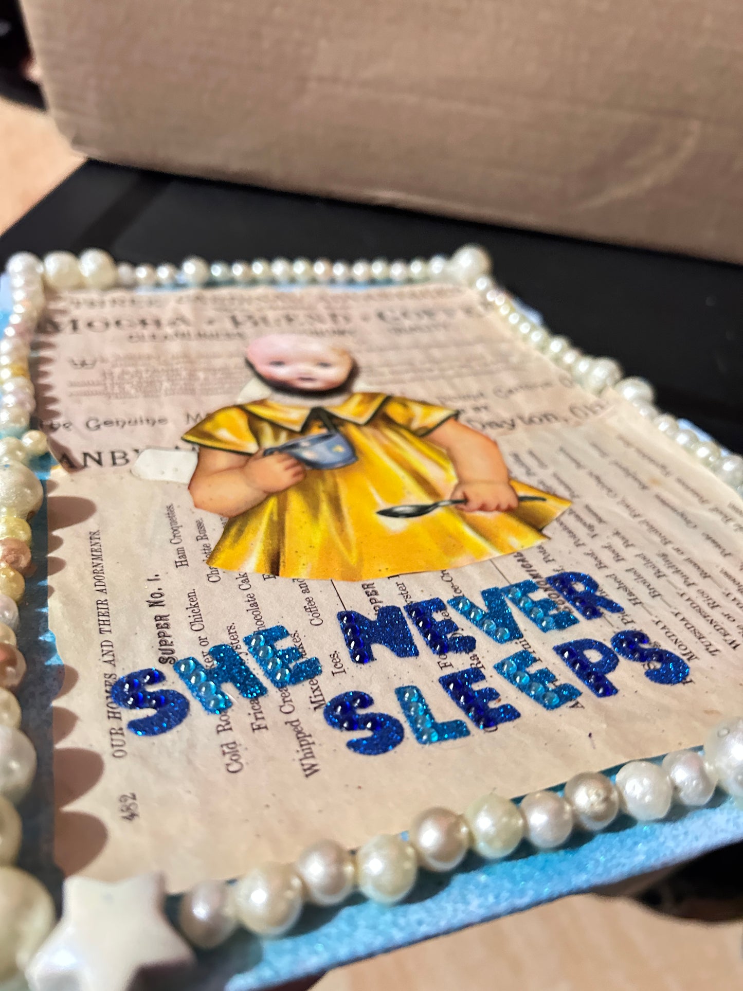She Never Sleeps {Original Collage}