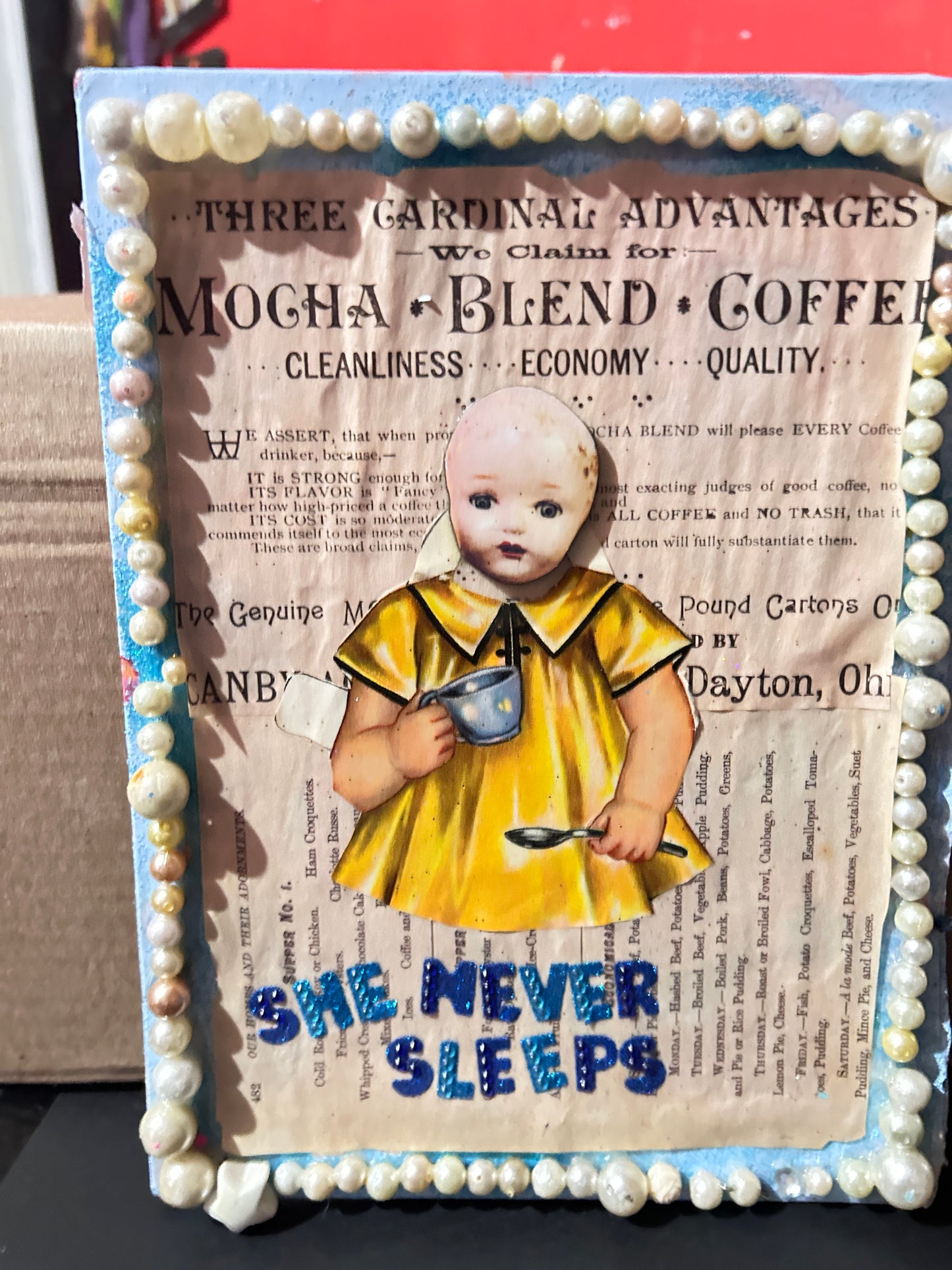She Never Sleeps {Original Collage}