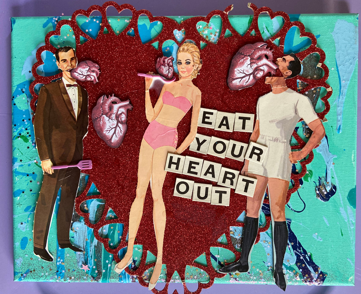 Eat Your Heart Out {Original Collage}