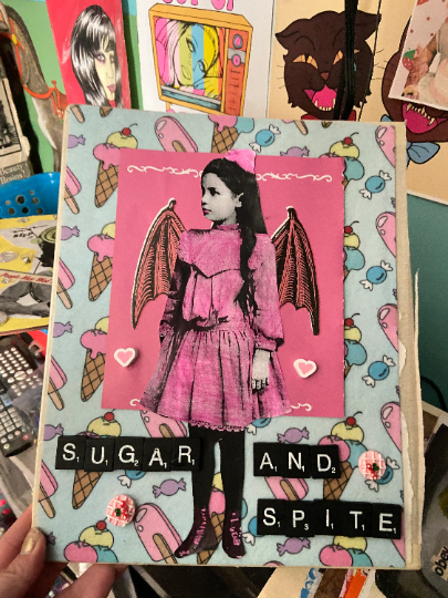 Winged Sugar & Spite {Original Collage}