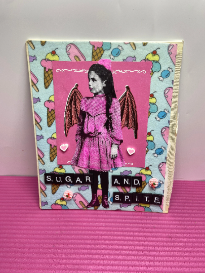 Winged Sugar & Spite {Original Collage}
