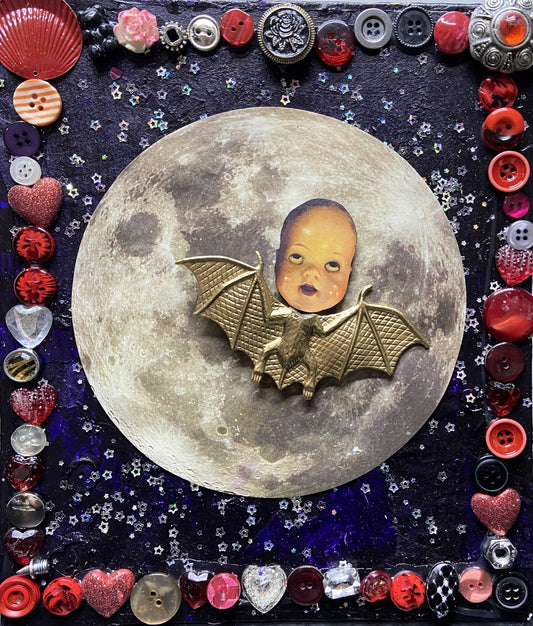 Bat Boy {Original Collage}