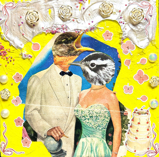 It's A Nice Day For A Bird Wedding {Original Collage}