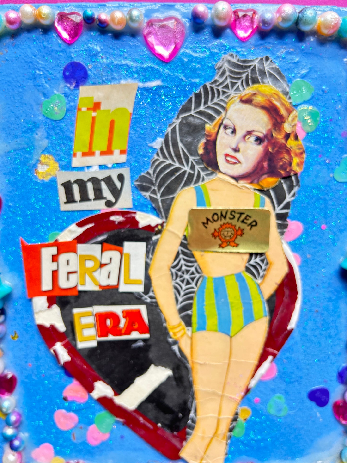 "Feral Era" Mixed Media Collage Art