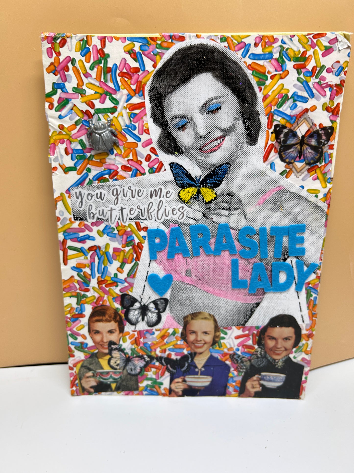 Parasite Lady {Original Collage}