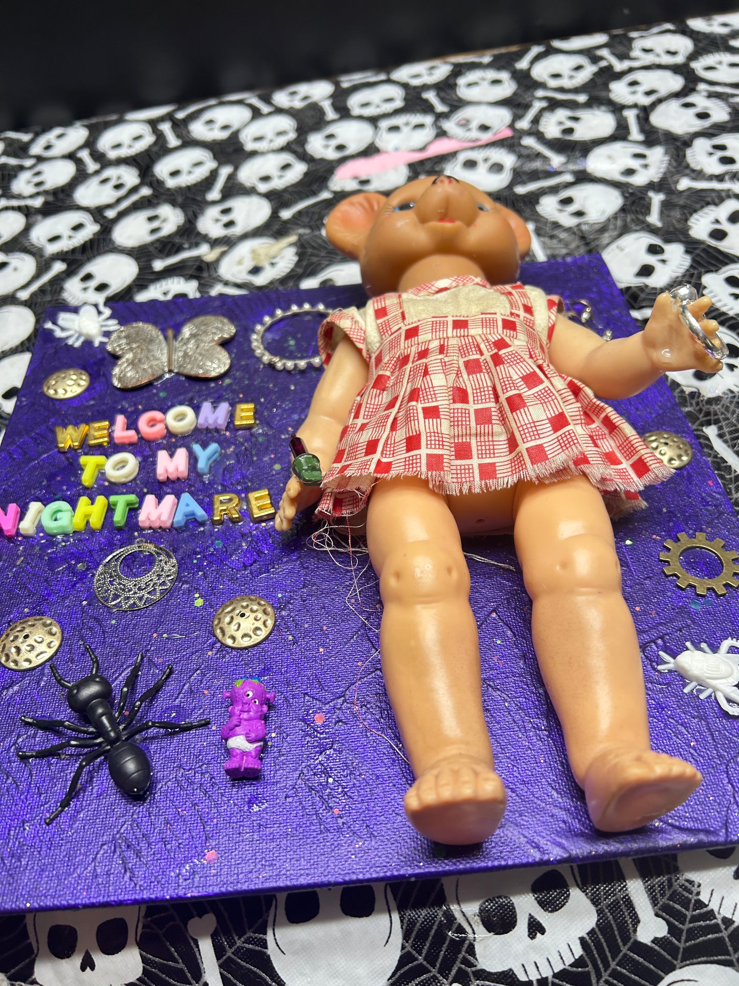 Welcome To My Nightmare Bear {Original Collage}