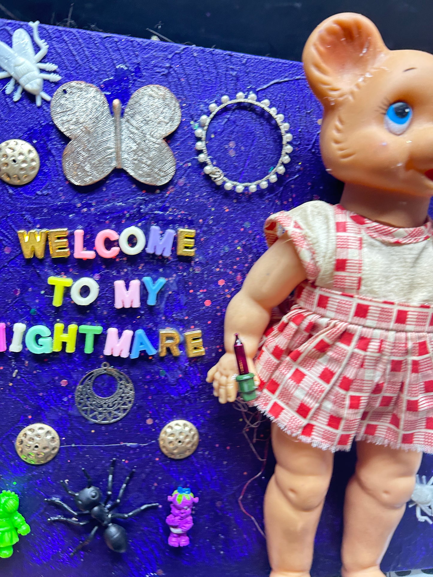 Welcome To My Nightmare Bear {Original Collage}