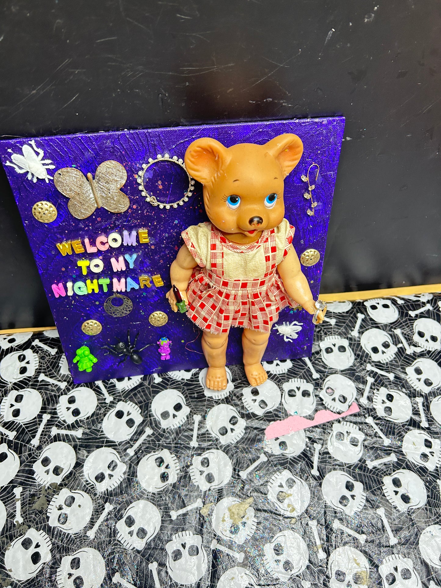 Welcome To My Nightmare Bear {Original Collage}
