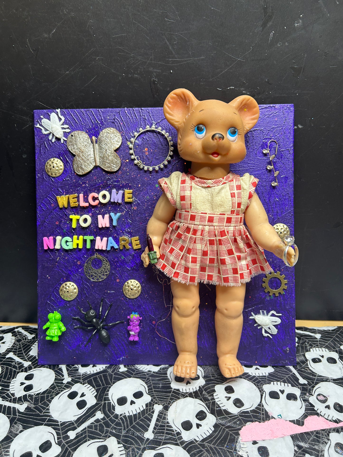 Welcome To My Nightmare Bear {Original Collage}