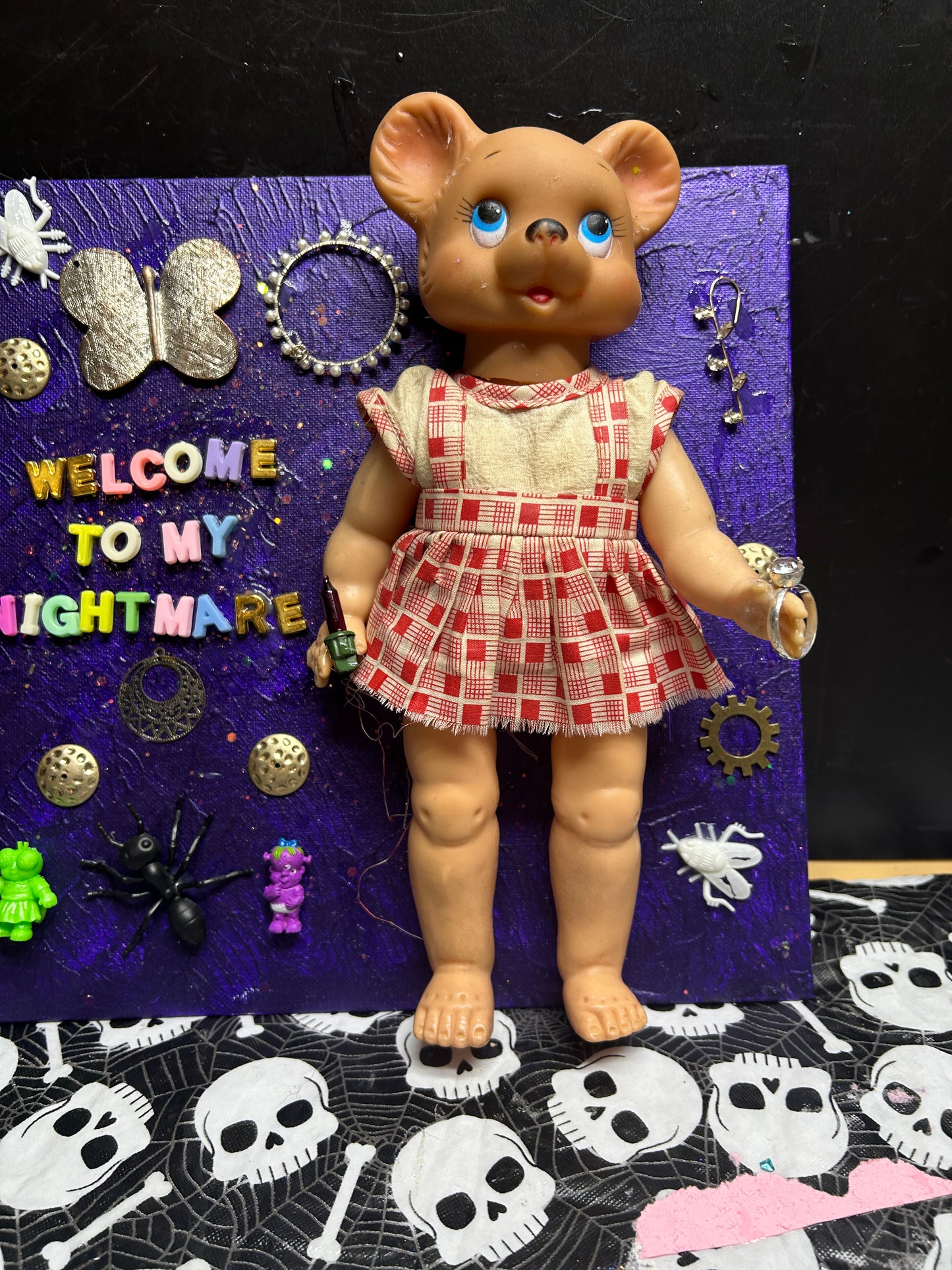 Welcome To My Nightmare Bear {Original Collage}