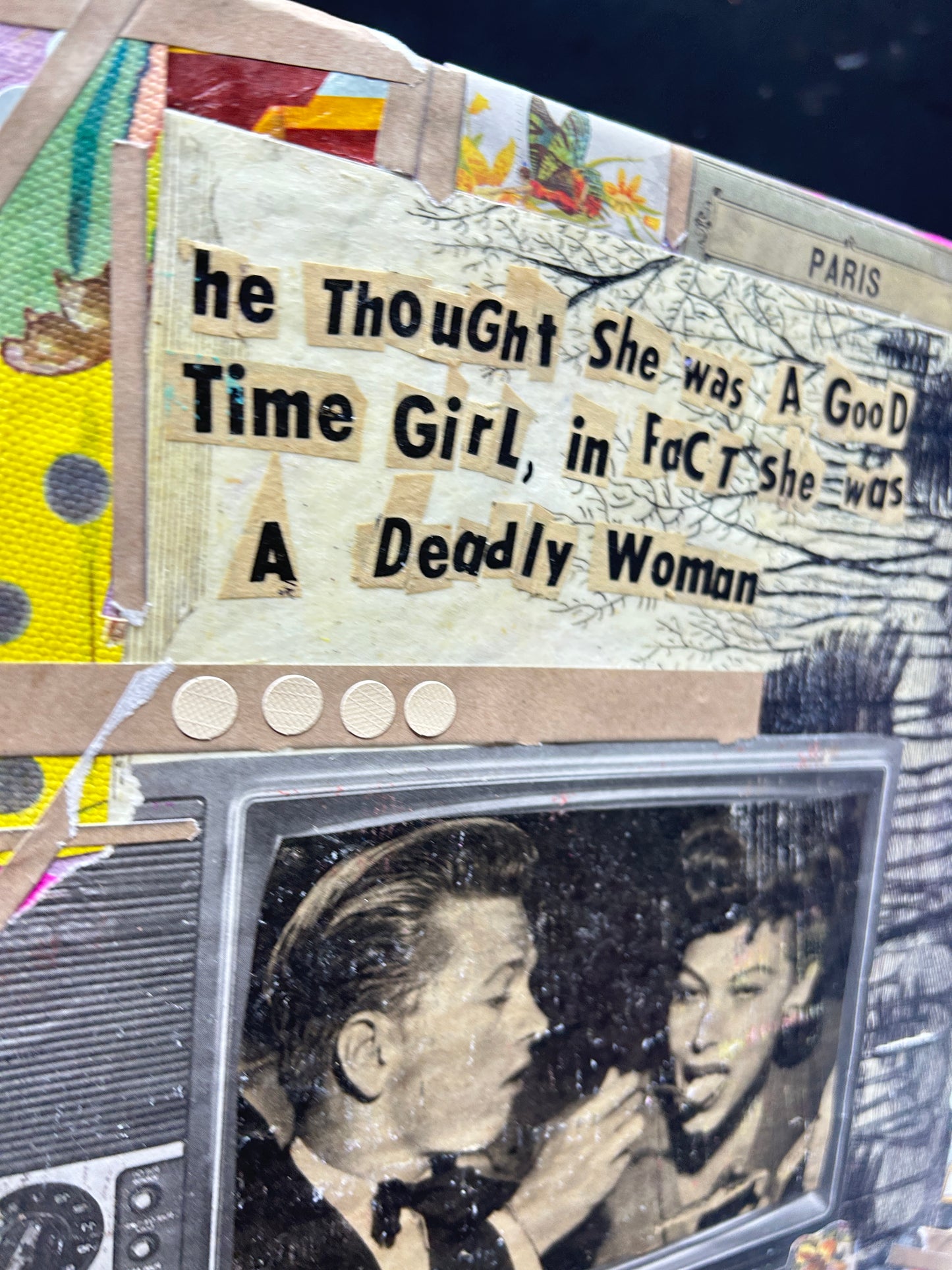 A Deadly Woman {Original Collage}