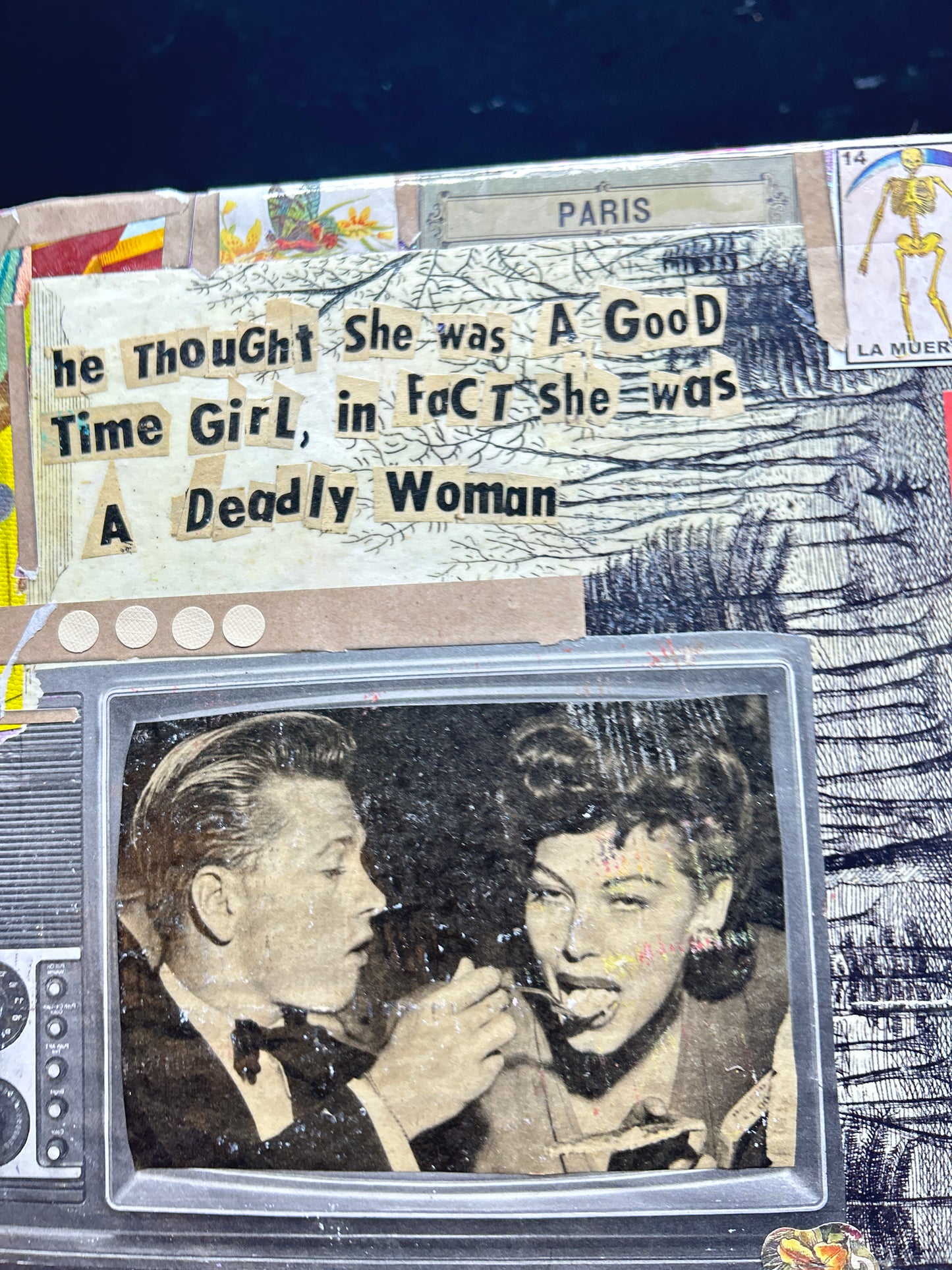 A Deadly Woman {Original Collage}
