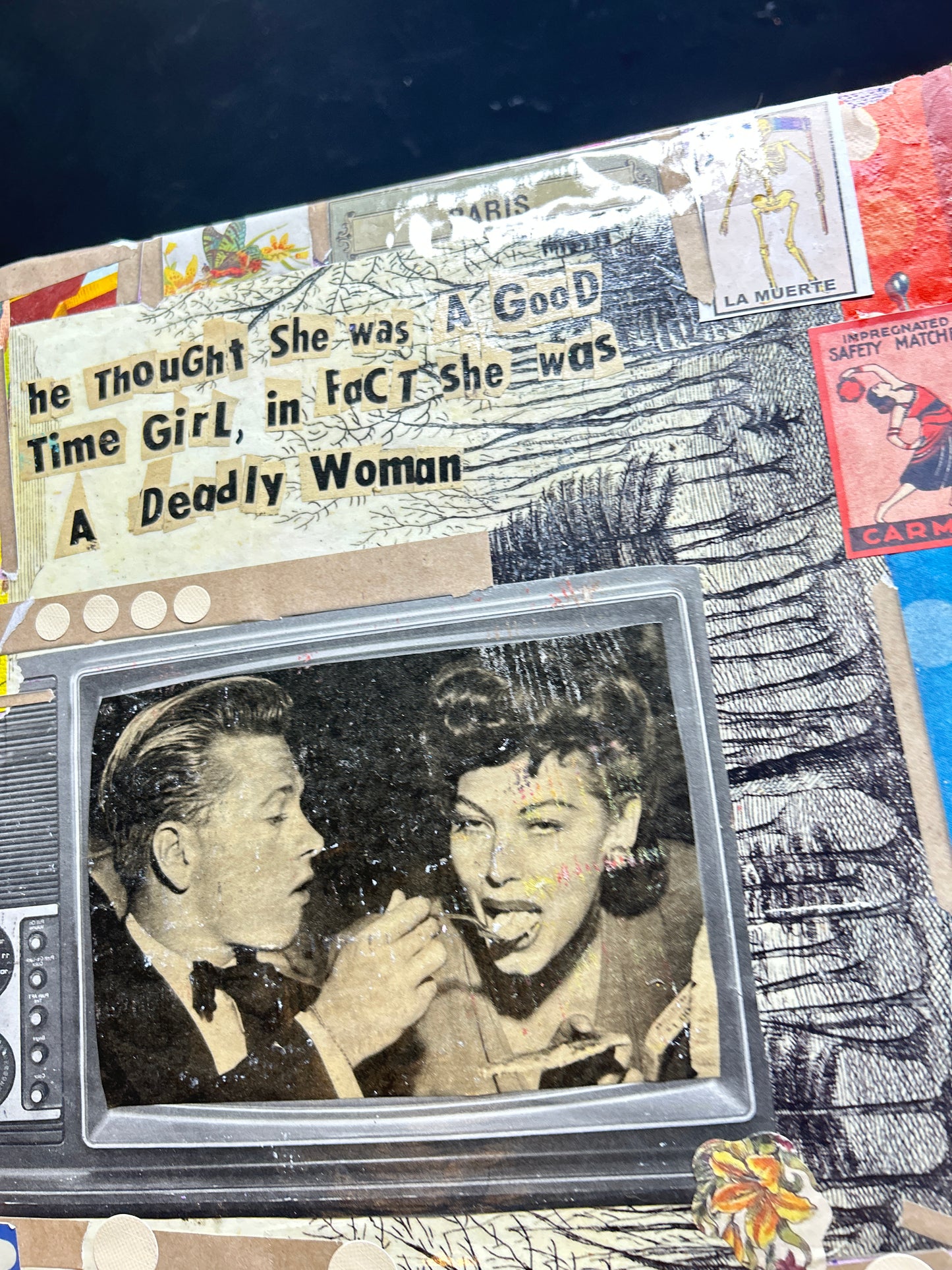 A Deadly Woman {Original Collage}