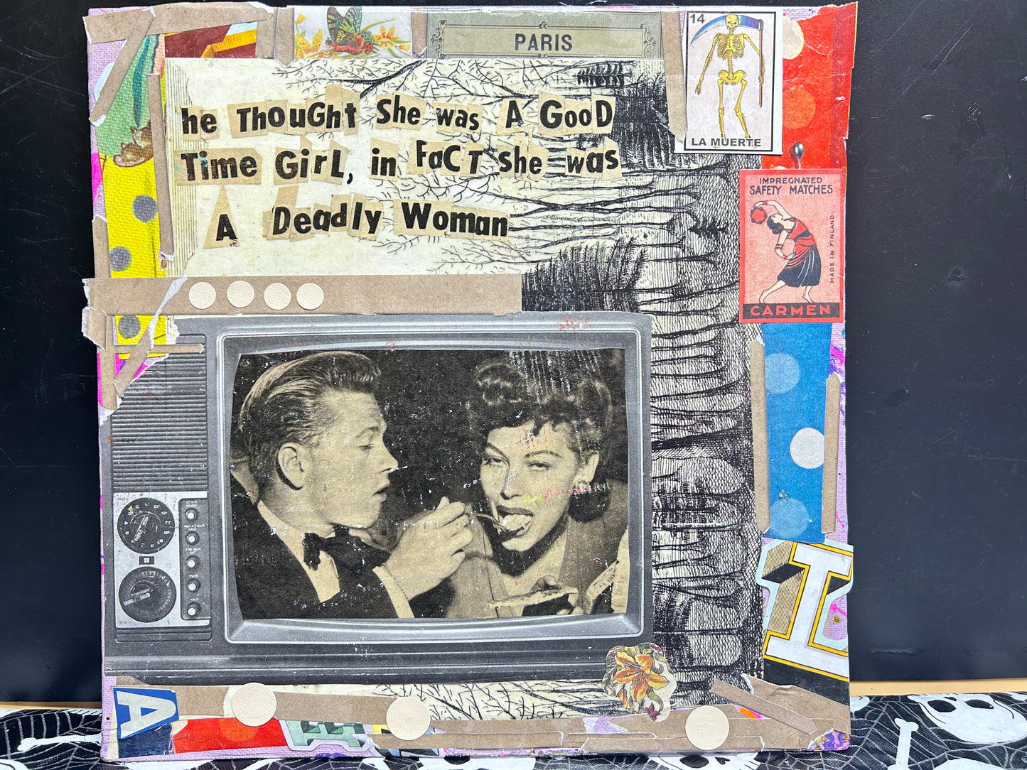 A Deadly Woman {Original Collage}