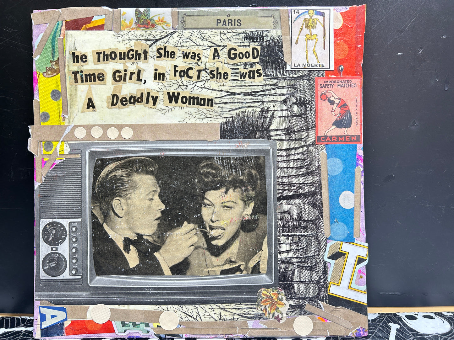 A Deadly Woman {Original Collage}