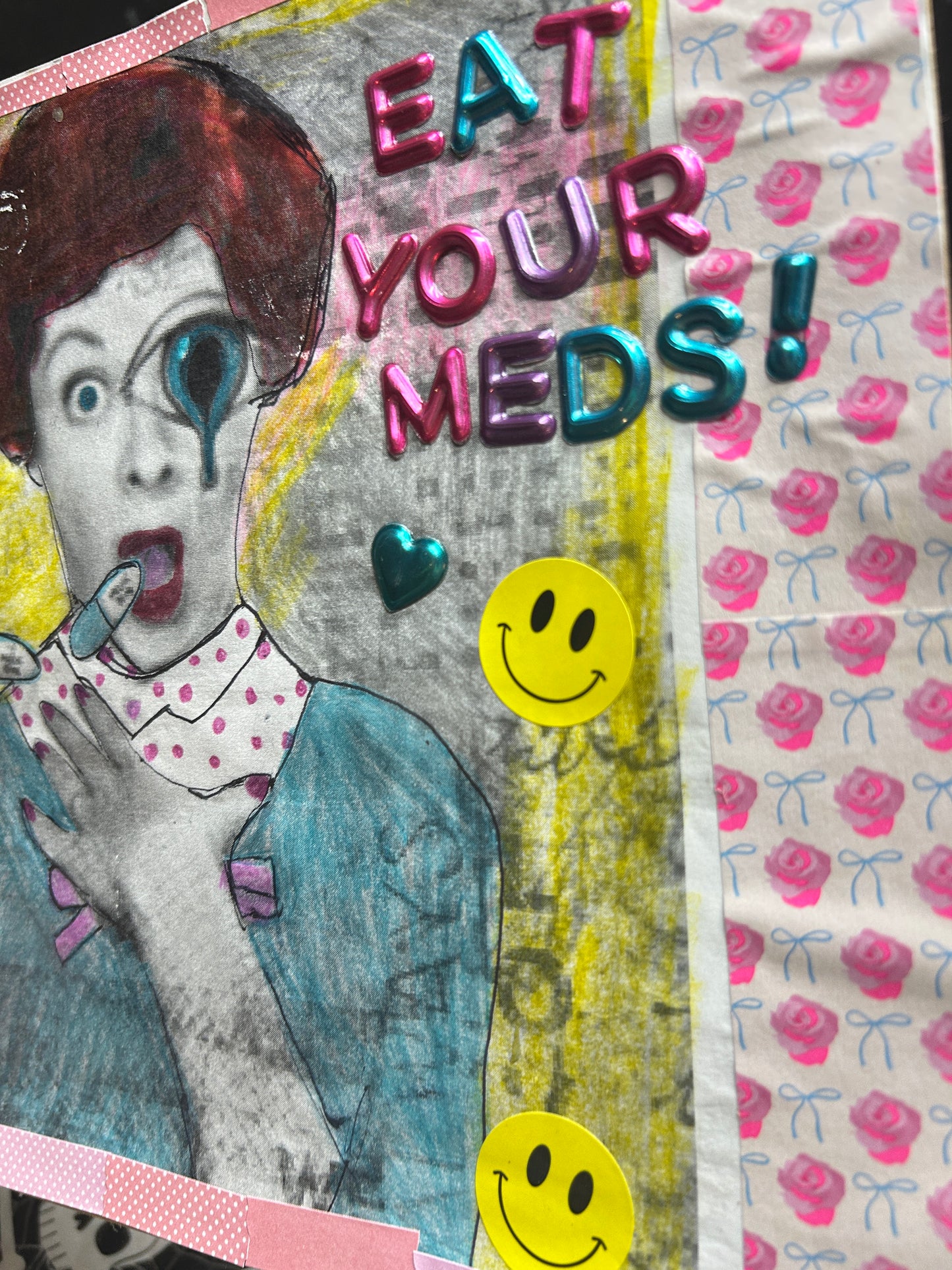 Eat Your Meds! {Original Collage}