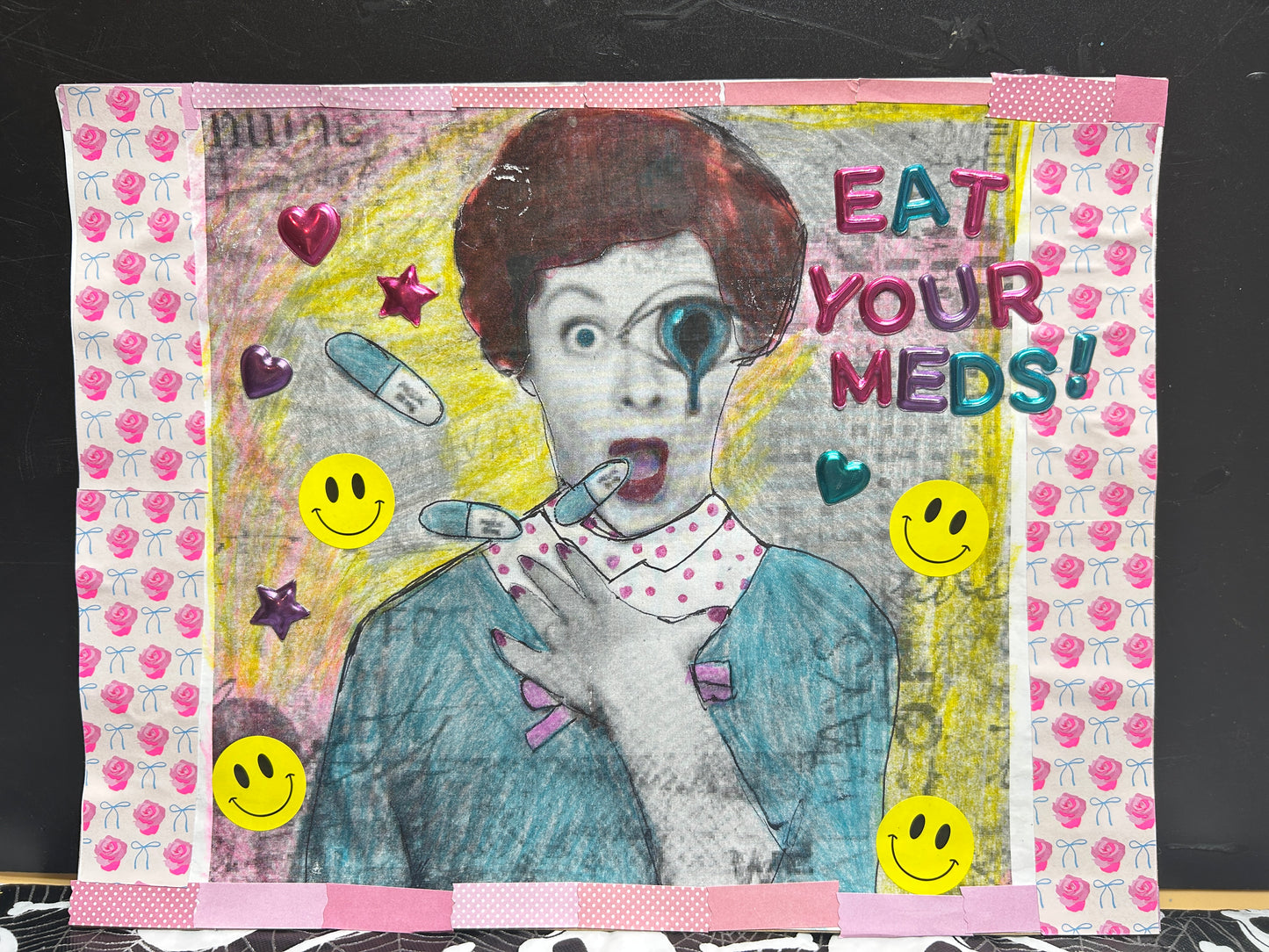 Eat Your Meds! {Original Collage}