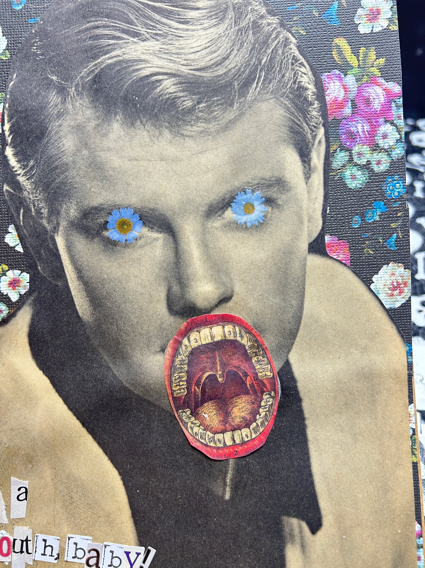 You're A Loud Mouth, Baby {Original Collage}