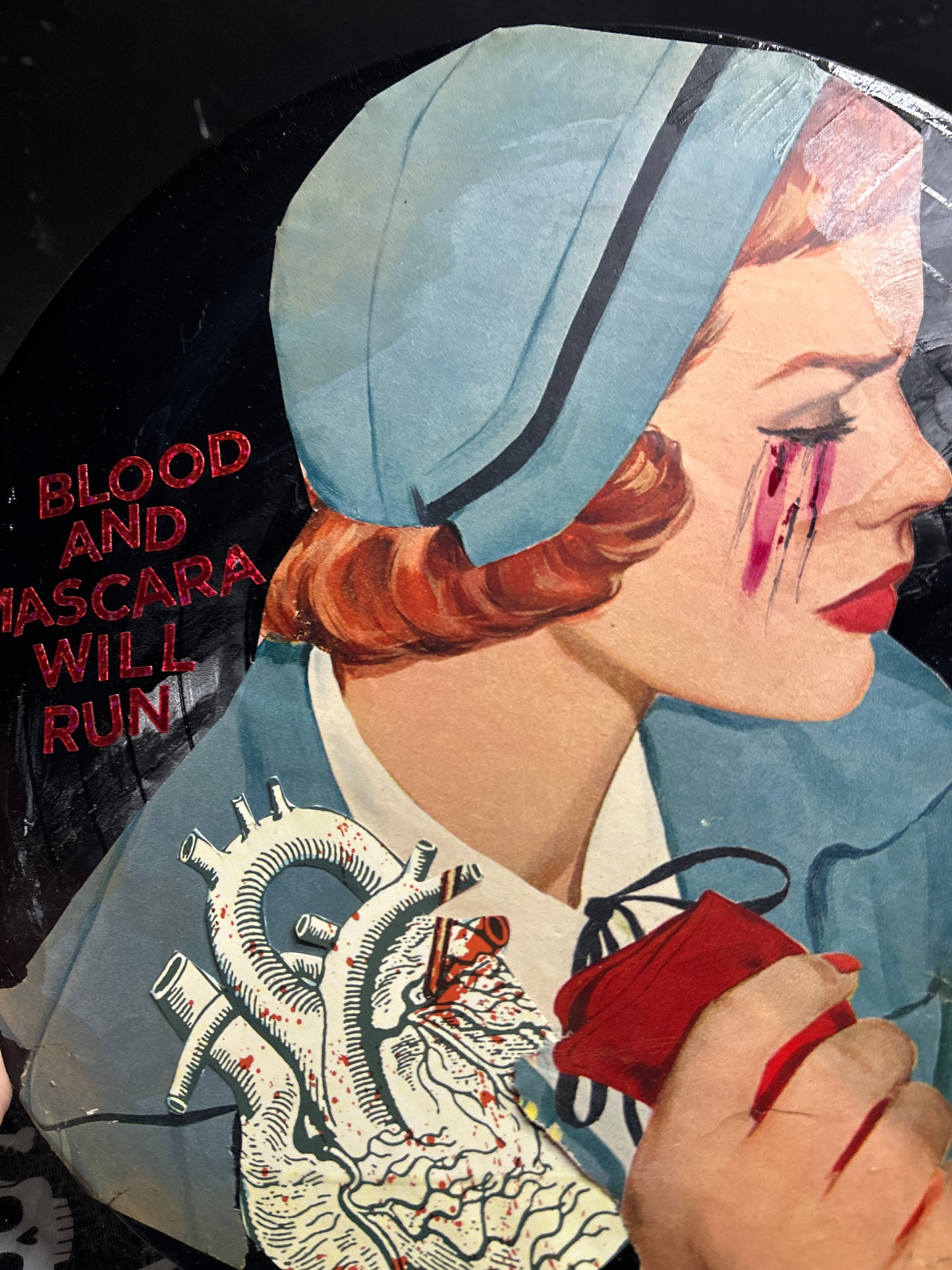 Blood and Mascara will run  {Original Collage}
