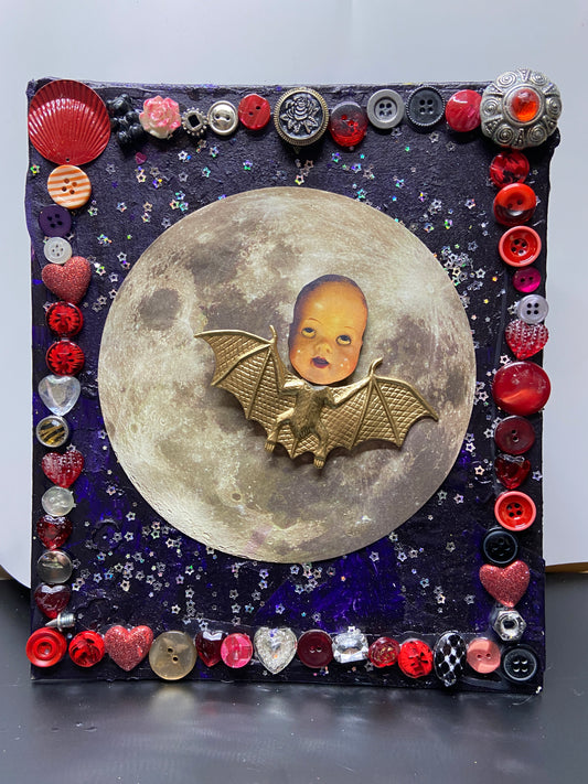 Bat Boy {Original Collage}