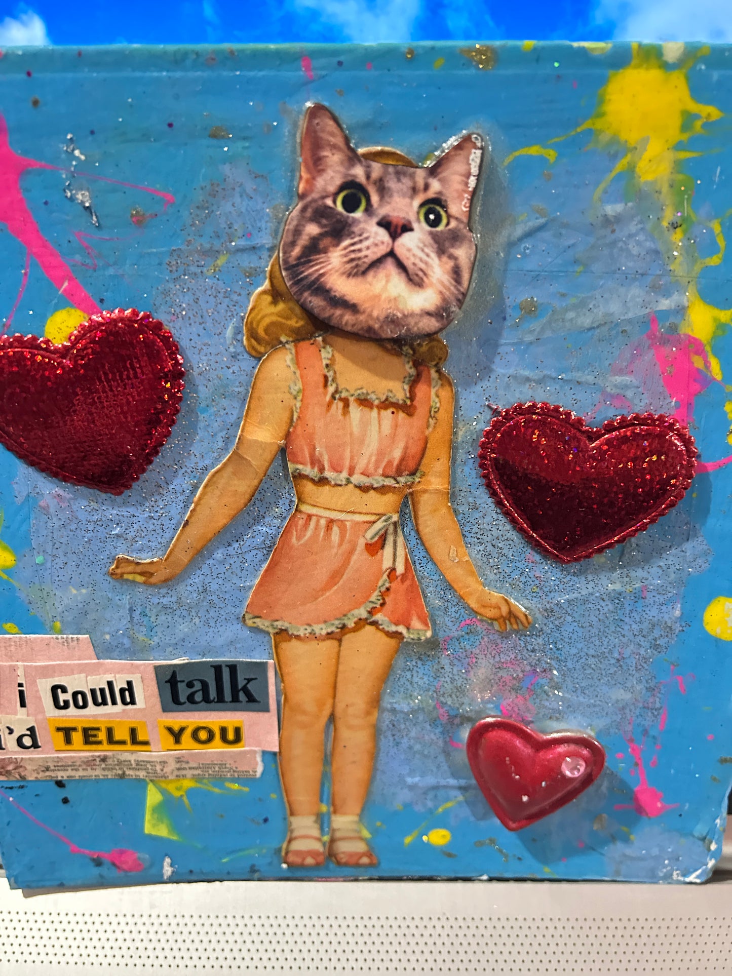 If I could talk I'd tell you Original Collage}