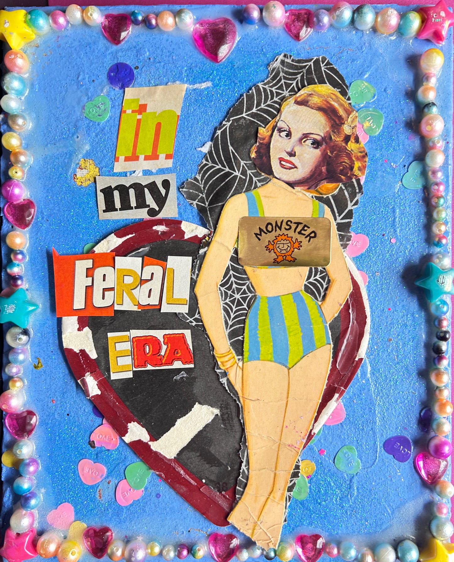 "Feral Era" Mixed Media Collage Art