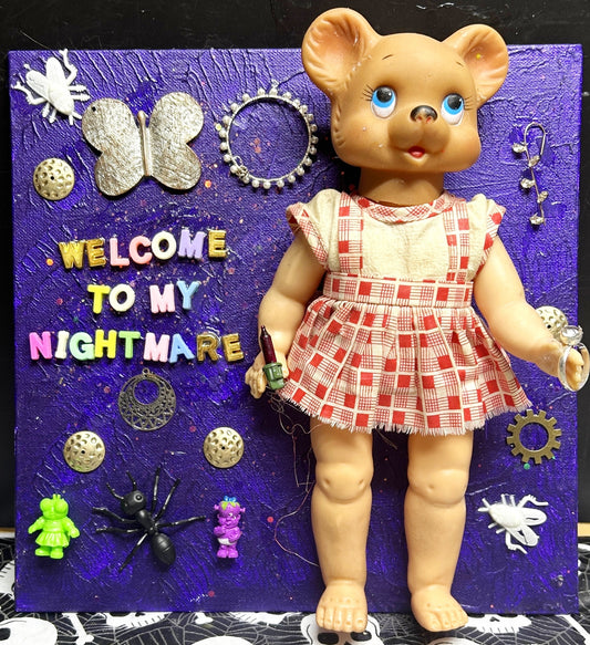 Welcome To My Nightmare Bear {Original Collage}