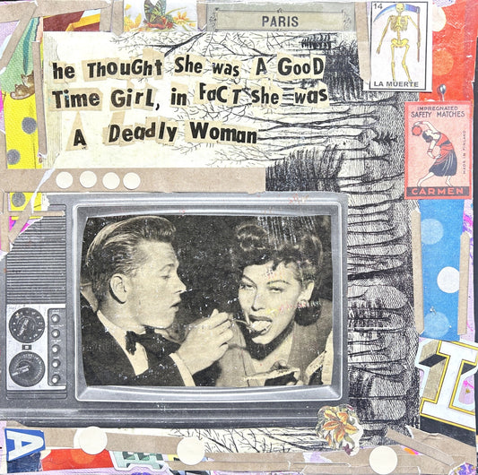 A Deadly Woman {Original Collage}