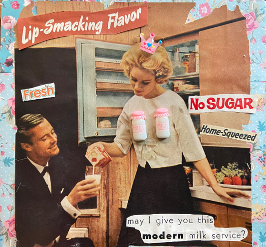 Fresh Milk  {Original Collage}