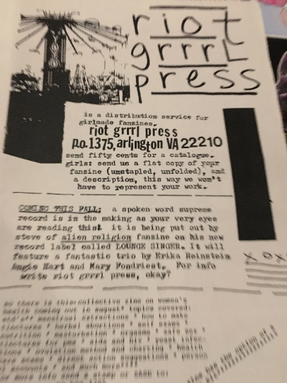 RIOT GRRRL PRESS zine pack