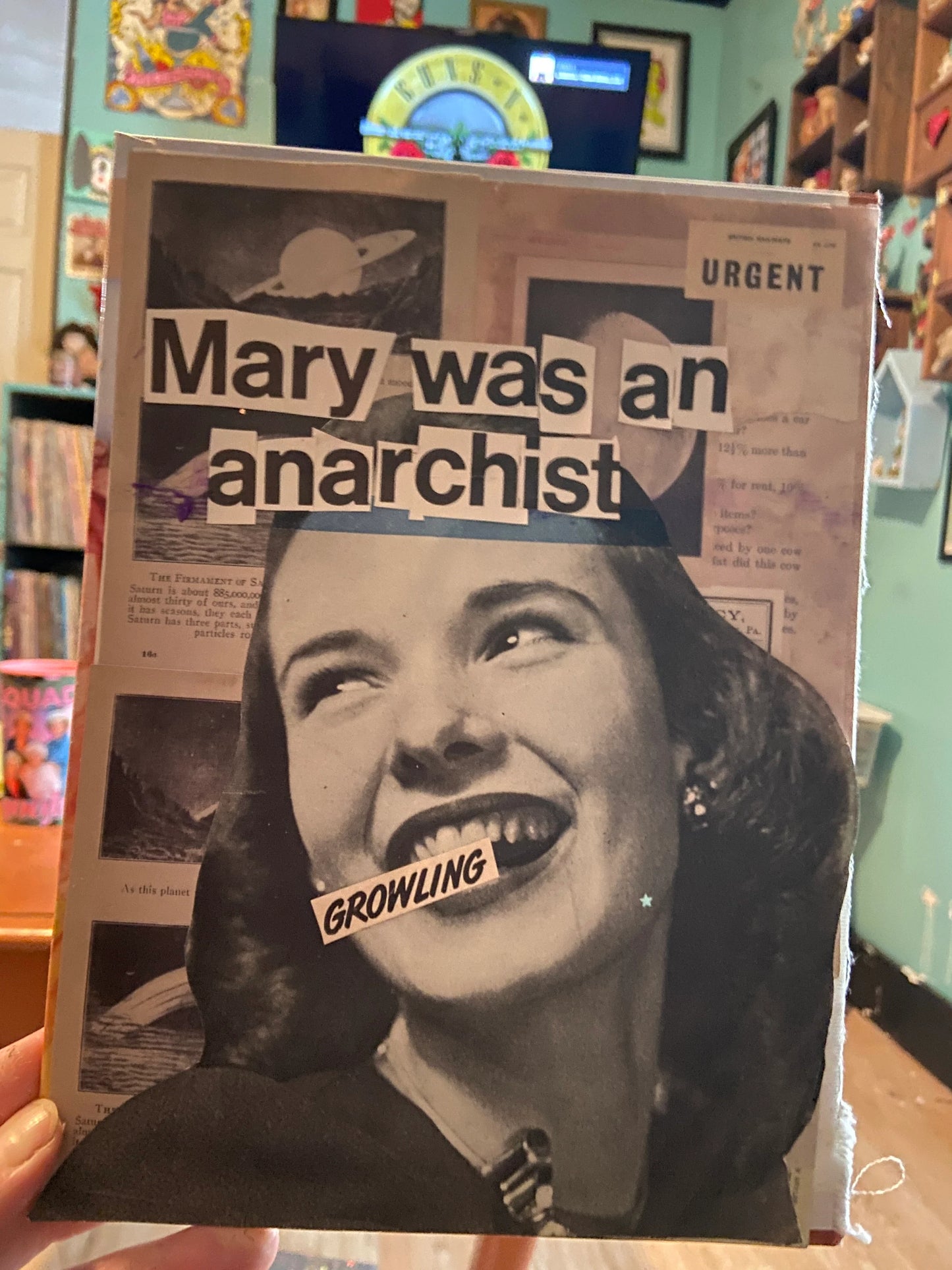 Mary Was An Anarchist {Original Collage}