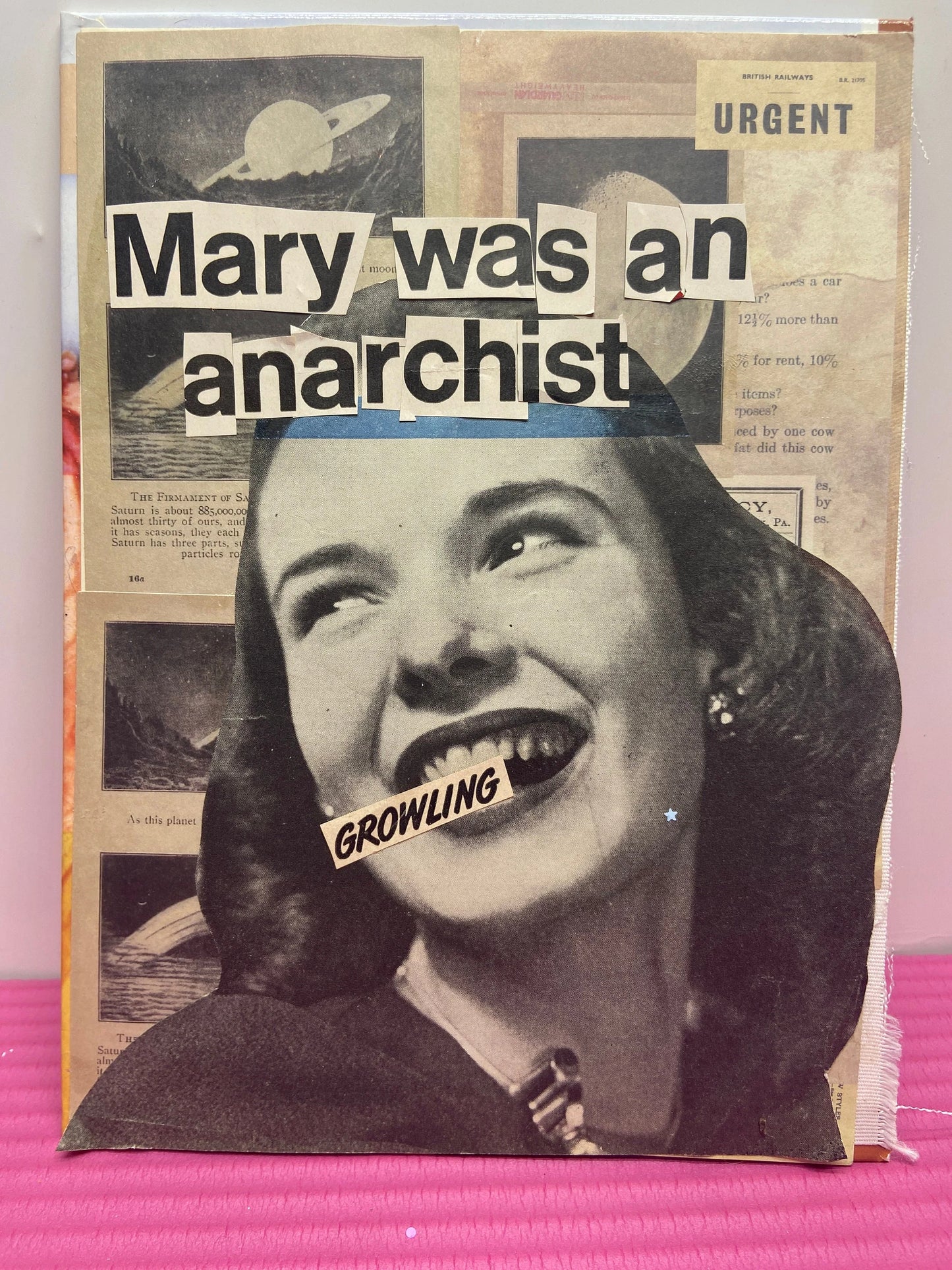 Mary Was An Anarchist {Original Collage}