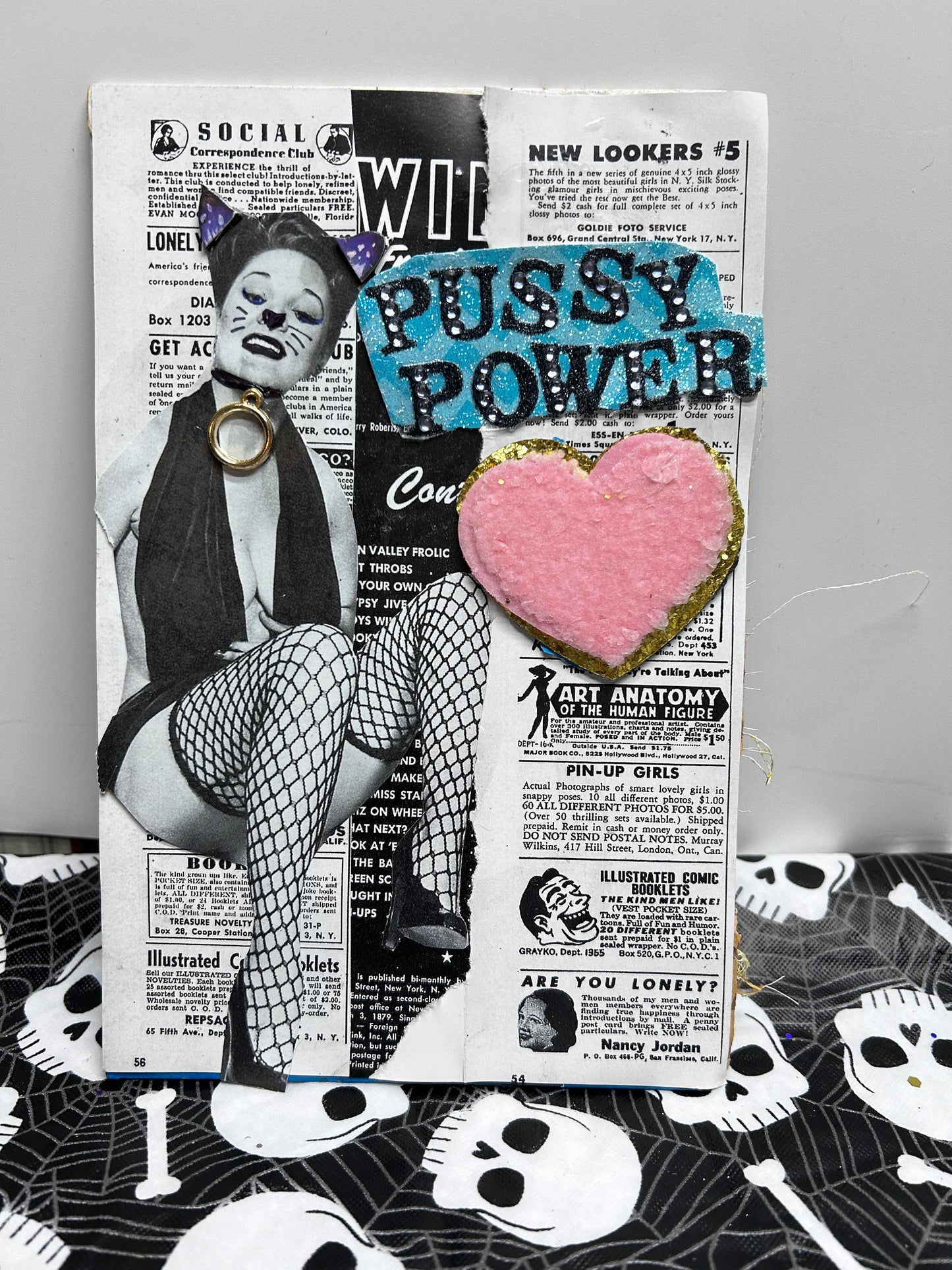 Pussy Power Pin Up {Original Collage}