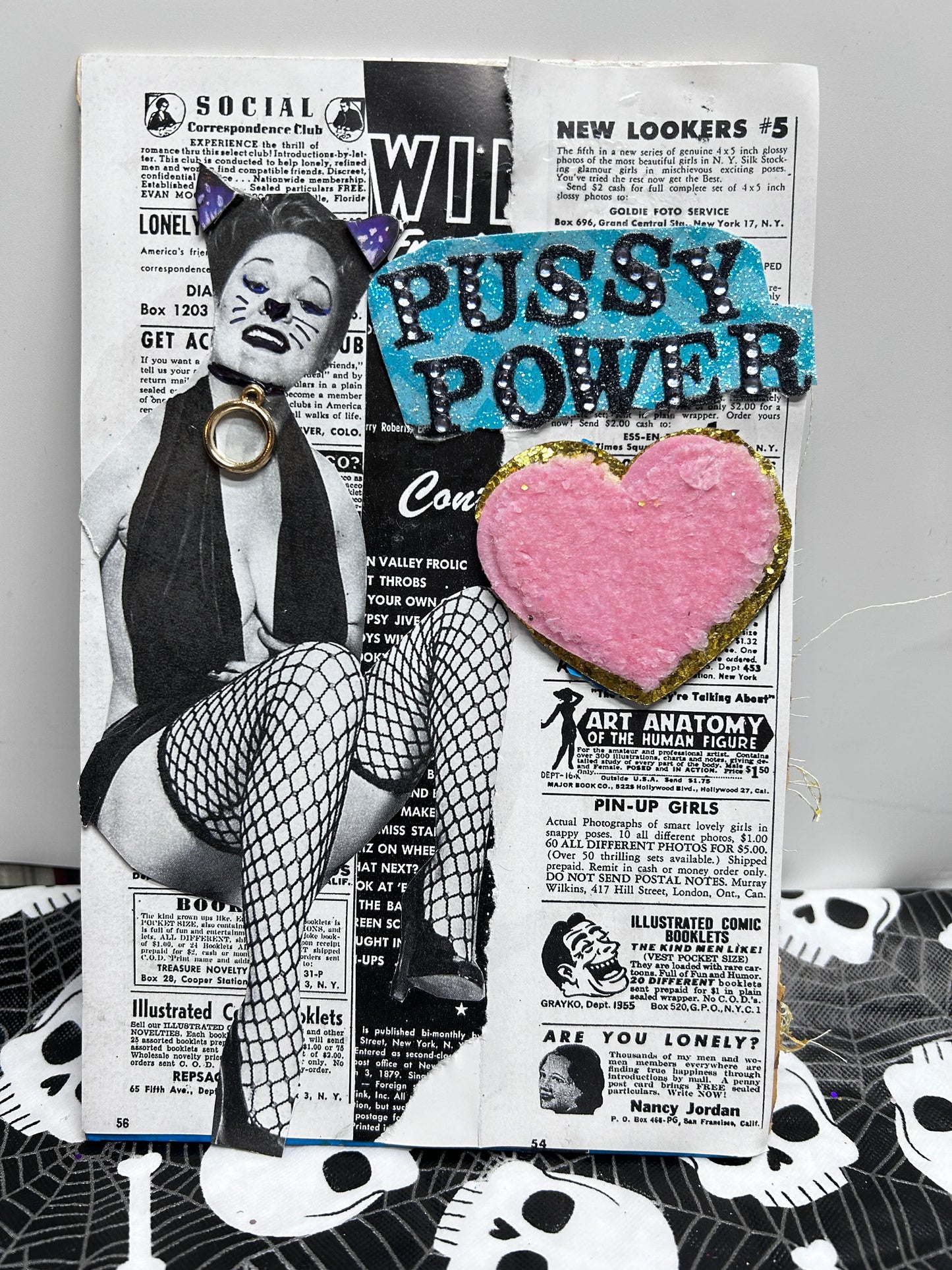 Pussy Power Pin Up {Original Collage}