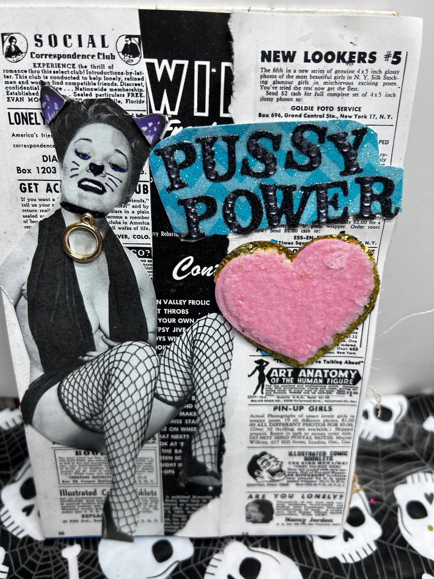 Pussy Power Pin Up {Original Collage}