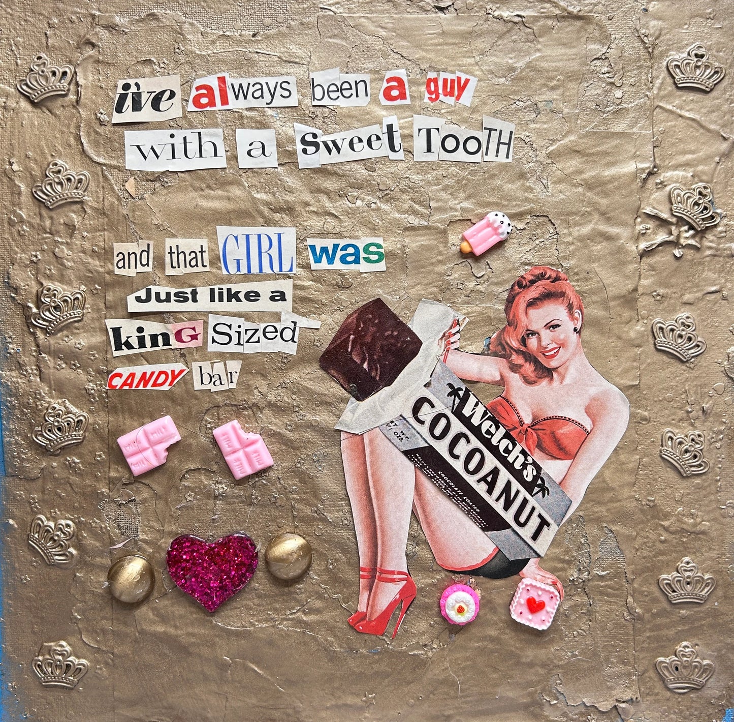 King Sized Candy Bar {Original Collage}