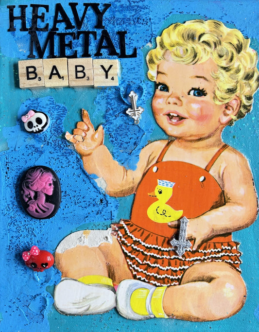 Heavy Metal baby {Original Collage}
