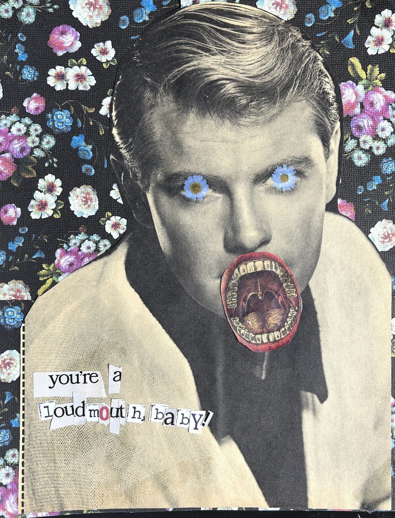 You're A Loud Mouth, Baby {Original Collage}